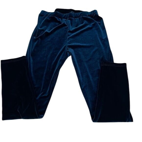 Shein size large blue velvety elastic waist slim pants like new - Picture 1 of 8